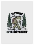 Nature Just Hits Different Sticker - Adult & Kids T-Shirts, Sweatshirts & Hoodies apparel design preview 1