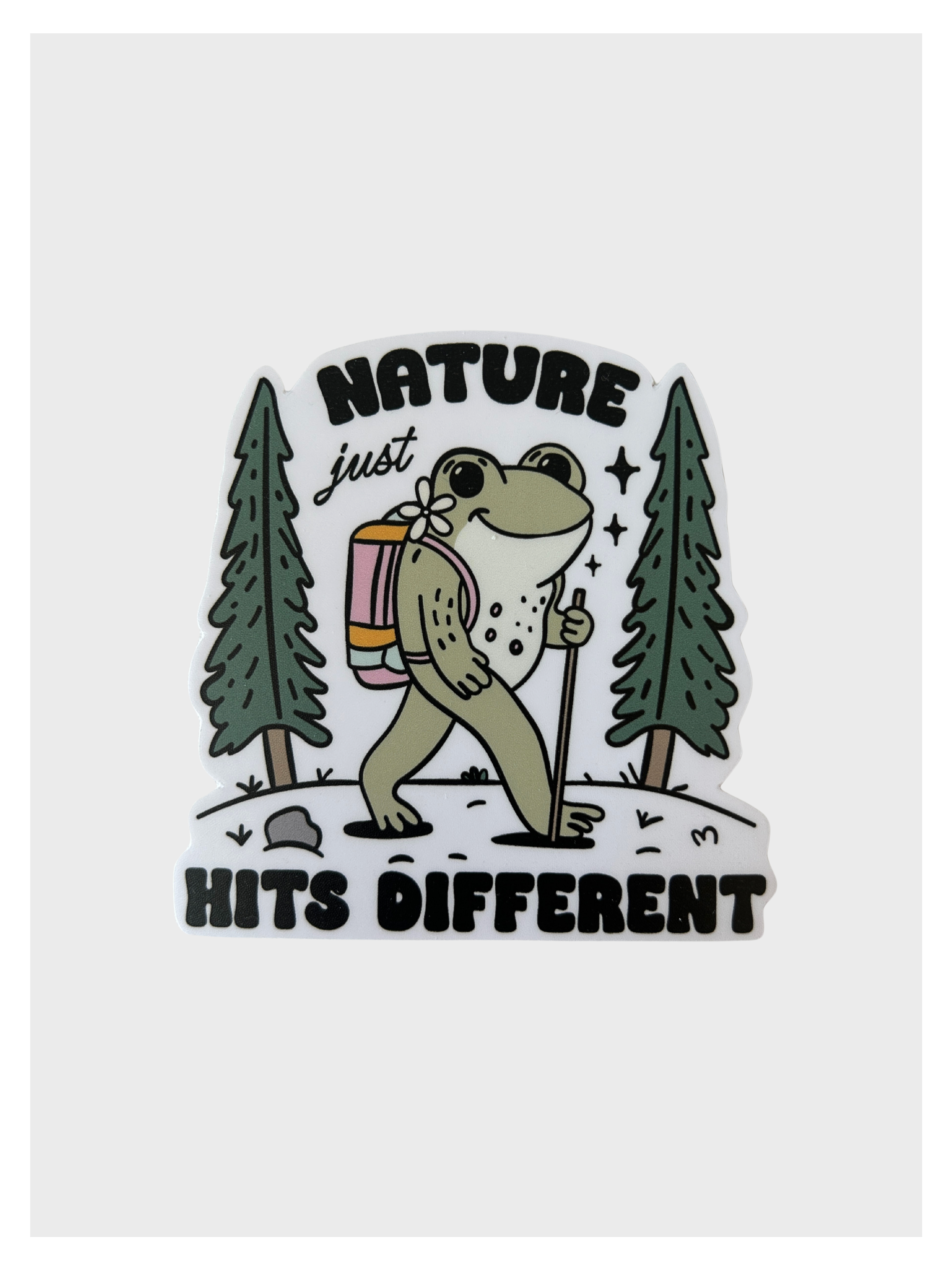 Nature Just Hits Different Sticker - Adult & Kids T-Shirts, Sweatshirts & Hoodies apparel design preview 1