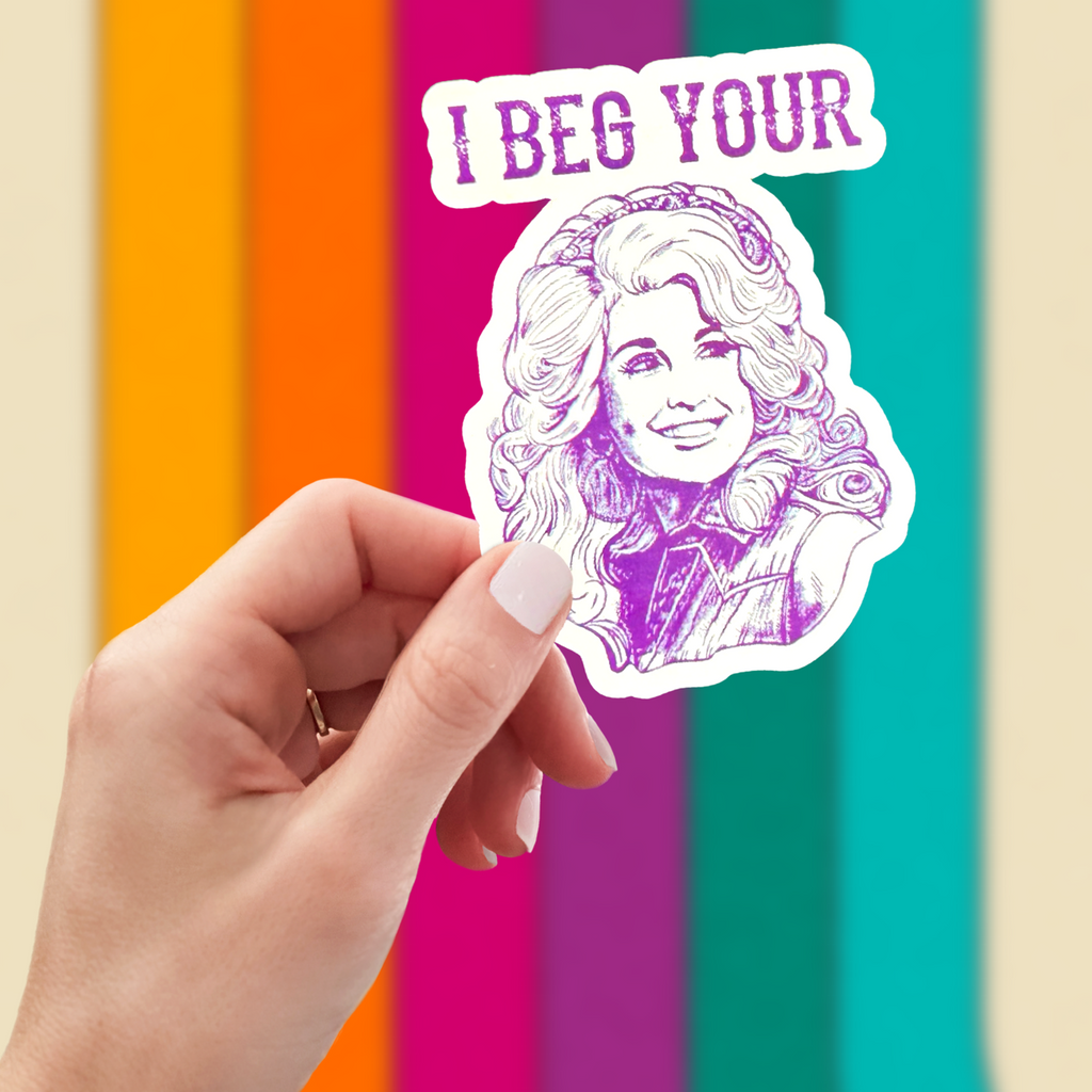 I Beg Your Sticker - Adult & Kids T-Shirts, Sweatshirts & Hoodies apparel design preview 1