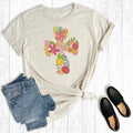 Faith Floral Cross Graphic - Adult & Kids T-Shirts, Sweatshirts & Hoodies apparel design preview 1