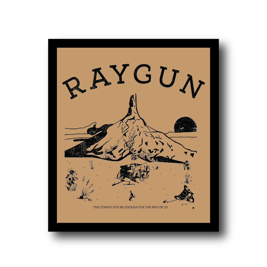 RAYGUN Western Logo Sticker - Adult & Kids T-Shirts, Sweatshirts & Hoodies apparel design preview 1