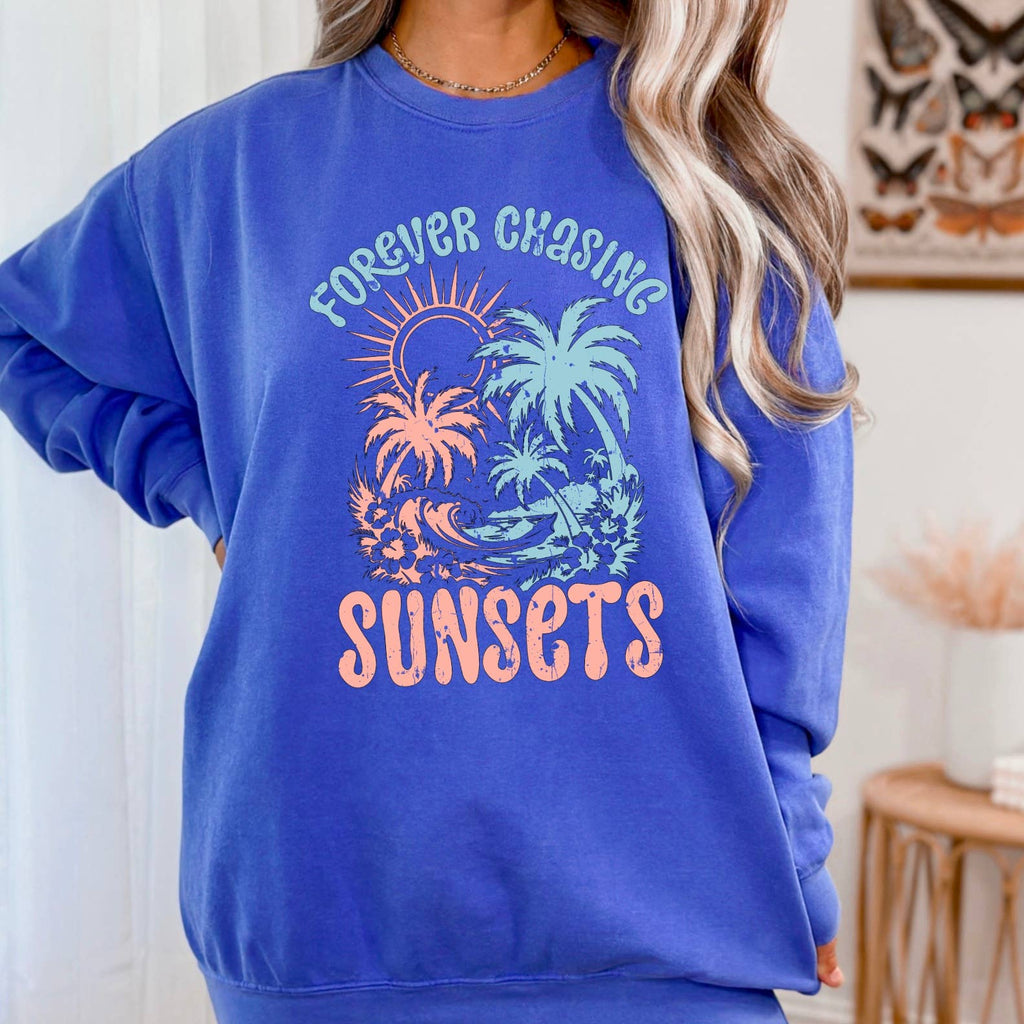 Forever Chasing Sunsets Graphic Summer 2025 - Adult & Kids T-Shirts, Sweatshirts & Hoodies apparel design preview 1