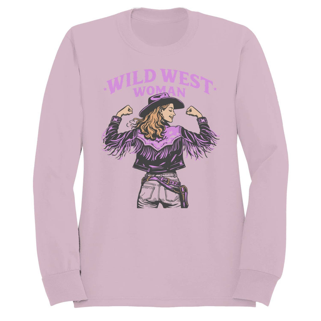 Wild West Cowgirl Women's Light Pink - Adult & Kids T-Shirts, Sweatshirts & Hoodies apparel design preview 1