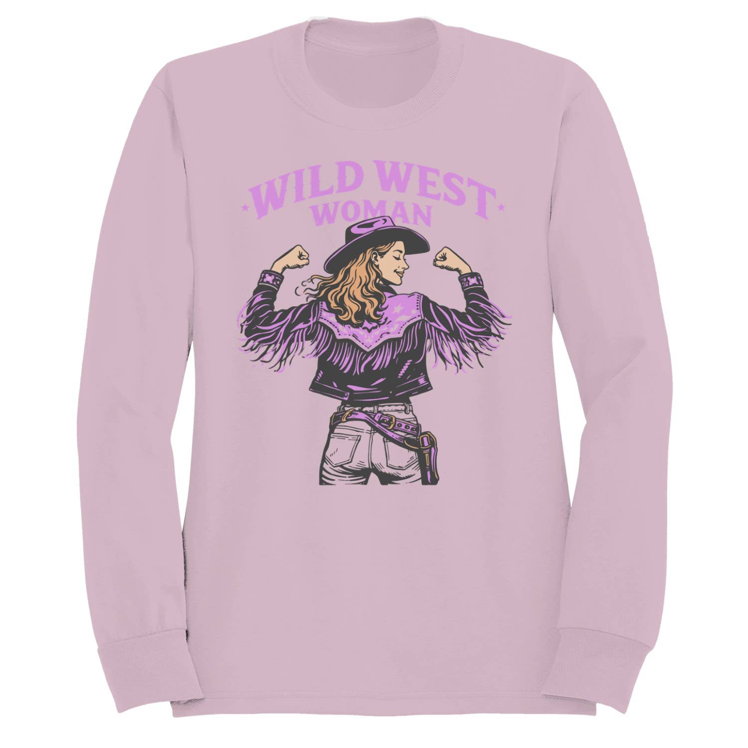 Wild West Cowgirl Women's Light Pink - Adult & Kids T-Shirts, Sweatshirts & Hoodies apparel design preview 1
