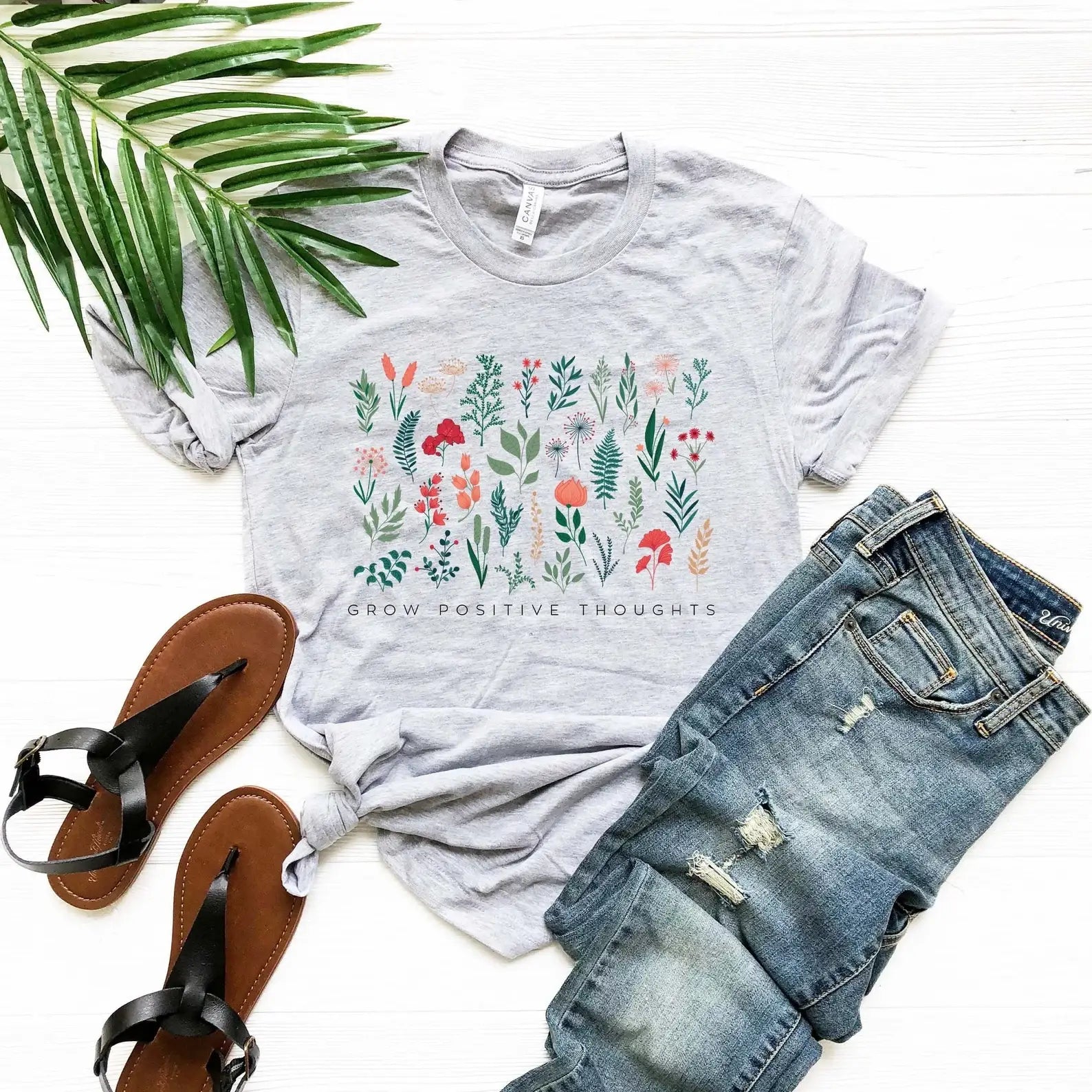 Grow Positive Thoughts - Adult & Kids T-Shirts, Sweatshirts & Hoodies apparel design preview 1