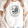 Hello Darkness My Old Friend Skull and Flowers - Adult & Kids T-Shirts, Sweatshirts & Hoodies apparel design preview 1