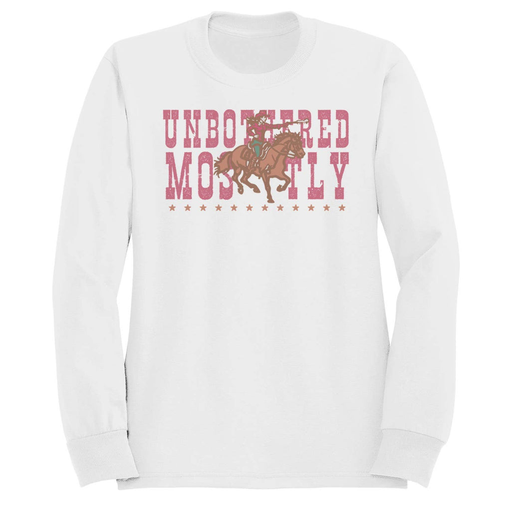 Unbothered Western Cowgirl Women's White - Adult & Kids T-Shirts, Sweatshirts & Hoodies apparel design preview 1