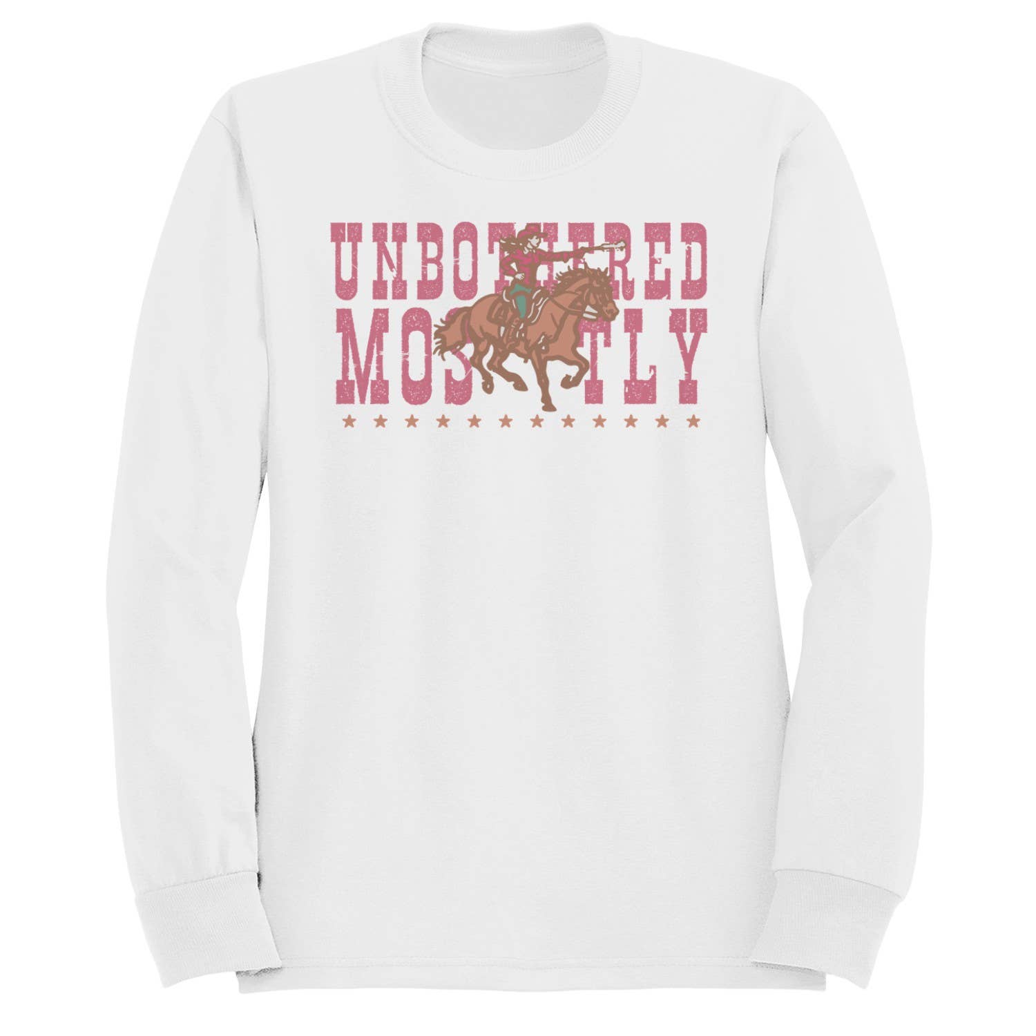 Unbothered Western Cowgirl Women's White - Adult & Kids T-Shirts, Sweatshirts & Hoodies apparel design preview 1