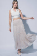 0327 Smocked Waistband Maxi Skirt SI-29643 - Adult & Kids T-Shirts, Sweatshirts & Hoodies apparel design preview 1
