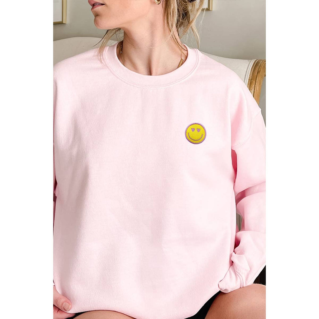 Smile Face Embroidery - Adult & Kids T-Shirts, Sweatshirts & Hoodies apparel design preview 1