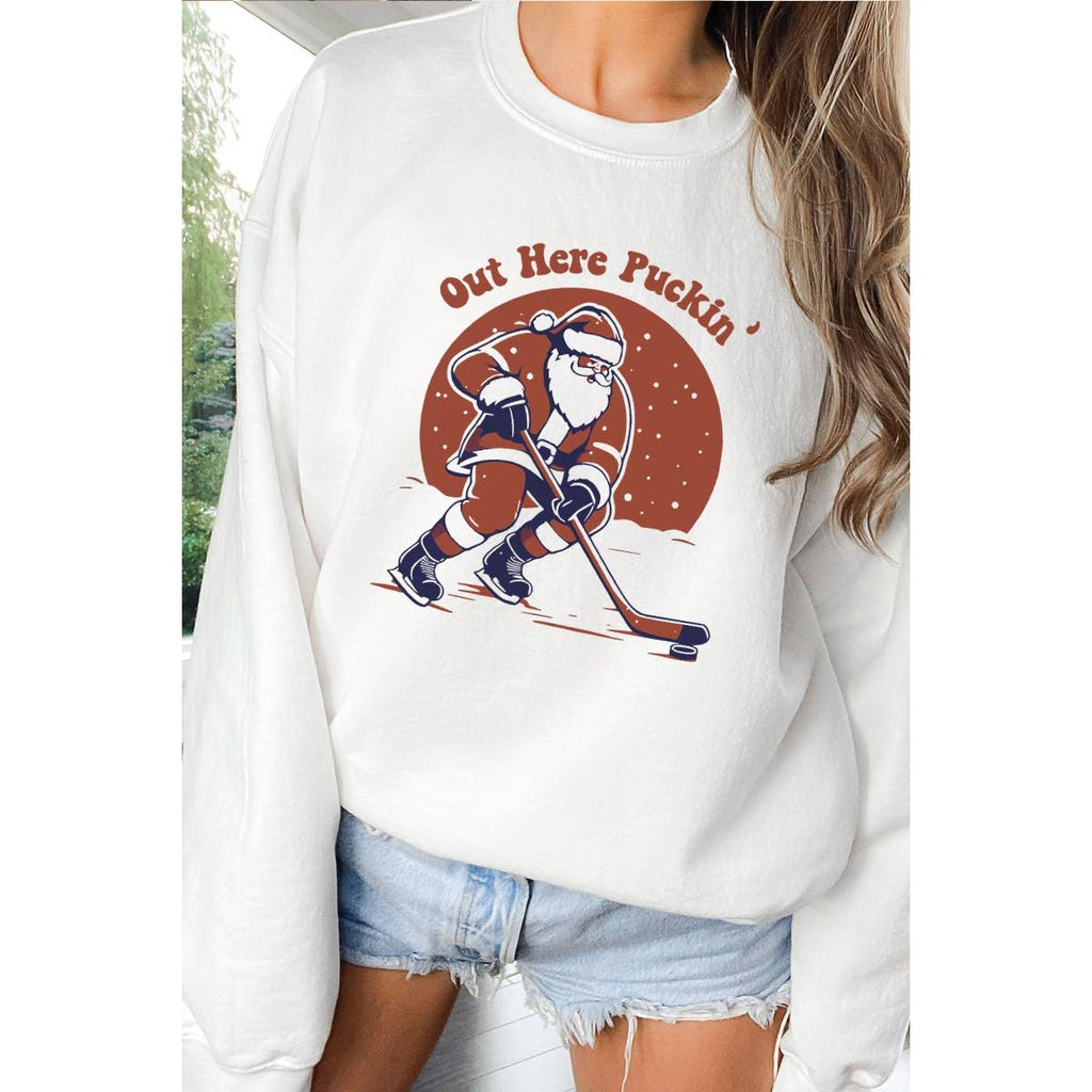 Out Here Puckin Christmas Vintage Graphic - Adult & Kids T-Shirts, Sweatshirts & Hoodies apparel design preview 1