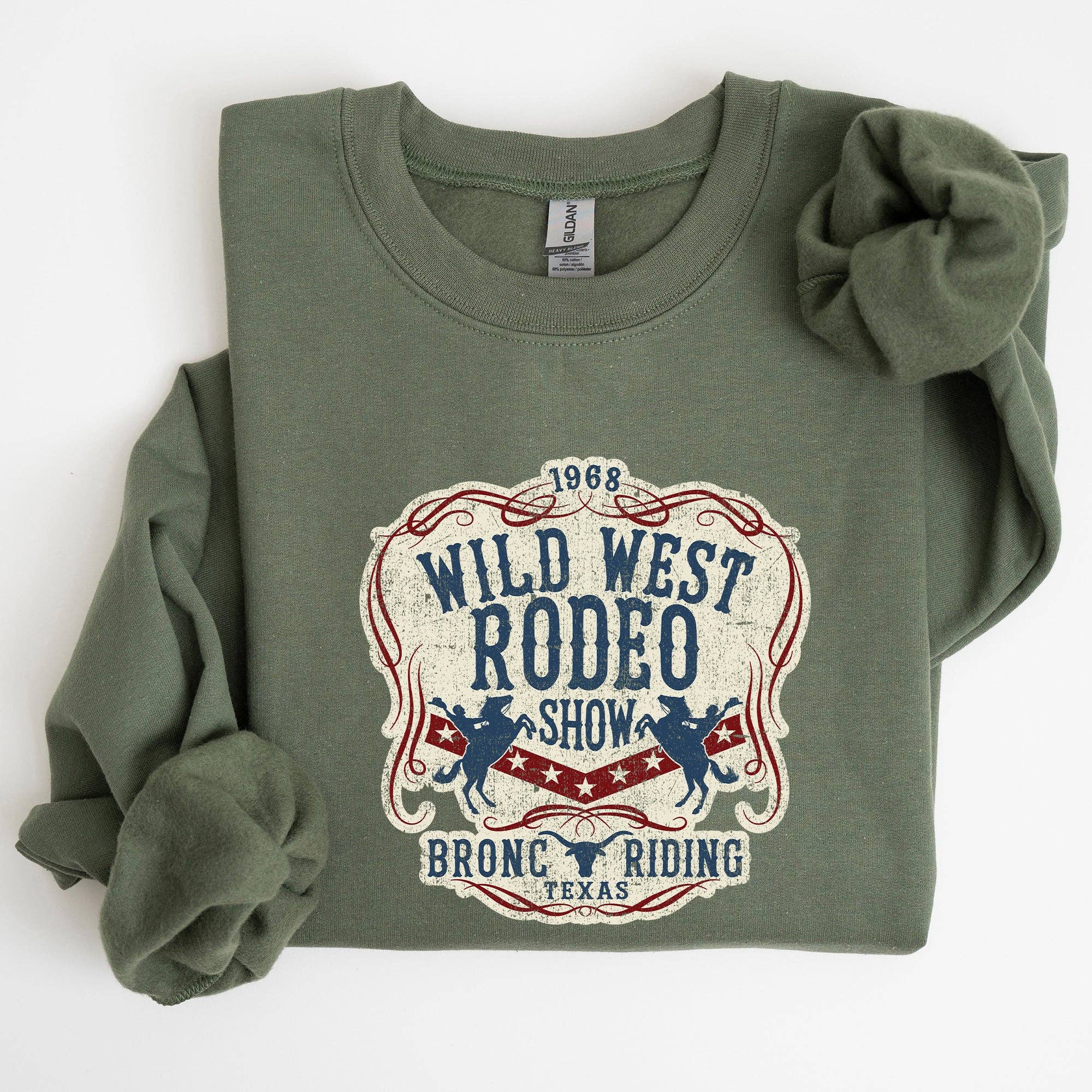 Wild West Rodeo Show Bronco Riding Cowboy Cowgirl - Adult & Kids T-Shirts, Sweatshirts & Hoodies apparel design preview 1
