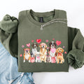 Valentine's Dogs, Cute, Animal Lover, Hearts Love - Adult & Kids T-Shirts, Sweatshirts & Hoodies apparel design preview 1