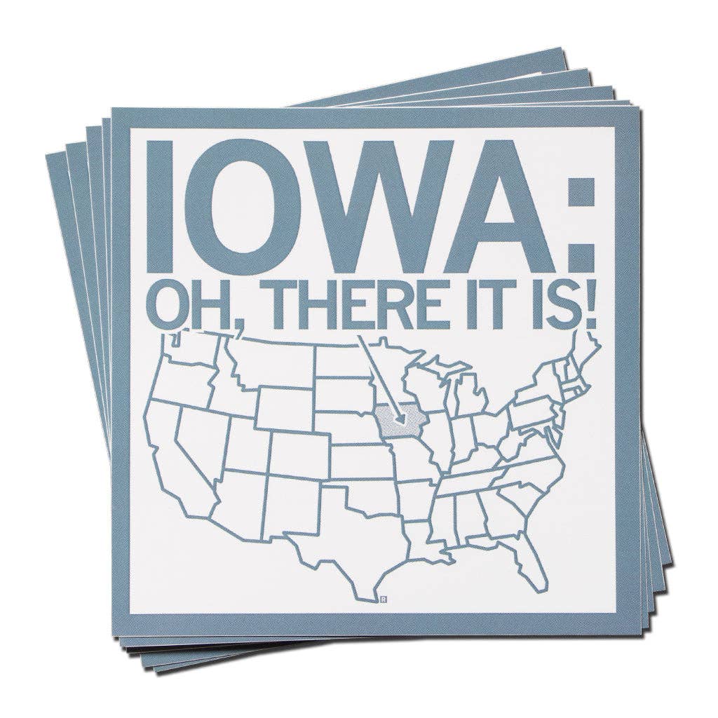 Iowa, Oh There It Is! Sticker - Adult & Kids T-Shirts, Sweatshirts & Hoodies apparel design preview 1