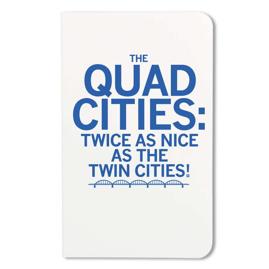 Quad Cities: Twice As Nice Bridge Notebook - Adult & Kids T-Shirts, Sweatshirts & Hoodies apparel design preview 1