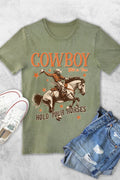 Cowboy Hold Your Horse Women's Vintage Graphic - Adult & Kids T-Shirts, Sweatshirts & Hoodies apparel design preview 1