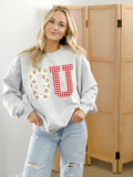 Ou Sooners Quilted Puff Ink Ash Gray Thrifted - Adult & Kids T-Shirts, Sweatshirts & Hoodies apparel design preview 1