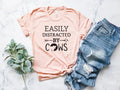 Easily Distracted By Cows - Adult & Kids T-Shirts, Sweatshirts & Hoodies apparel design preview 1