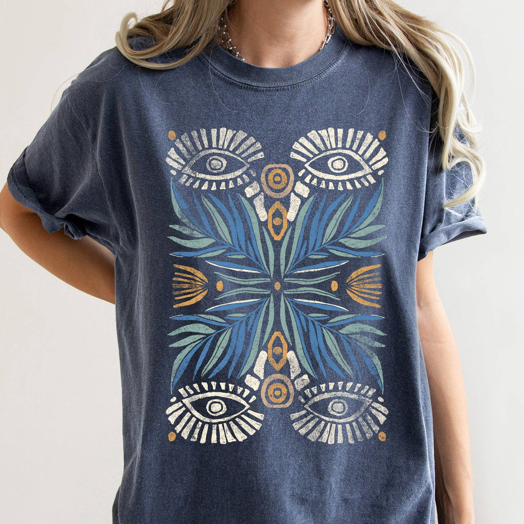 Boho Folk Art Vintage Mystical Floral - Adult & Kids T-Shirts, Sweatshirts & Hoodies apparel design preview 1