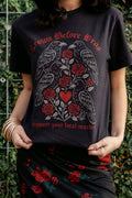Crows Before Bros Valentine's - Adult & Kids T-Shirts, Sweatshirts & Hoodies apparel design preview 1