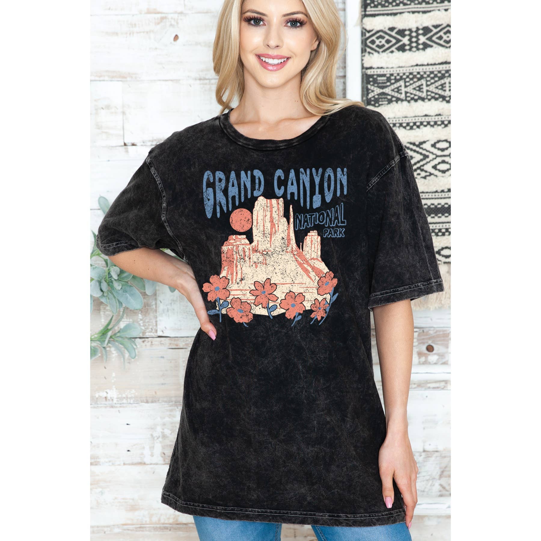 Grand Canyon Unisex Oversized Mineral Wash - Adult & Kids T-Shirts, Sweatshirts & Hoodies apparel design preview 1