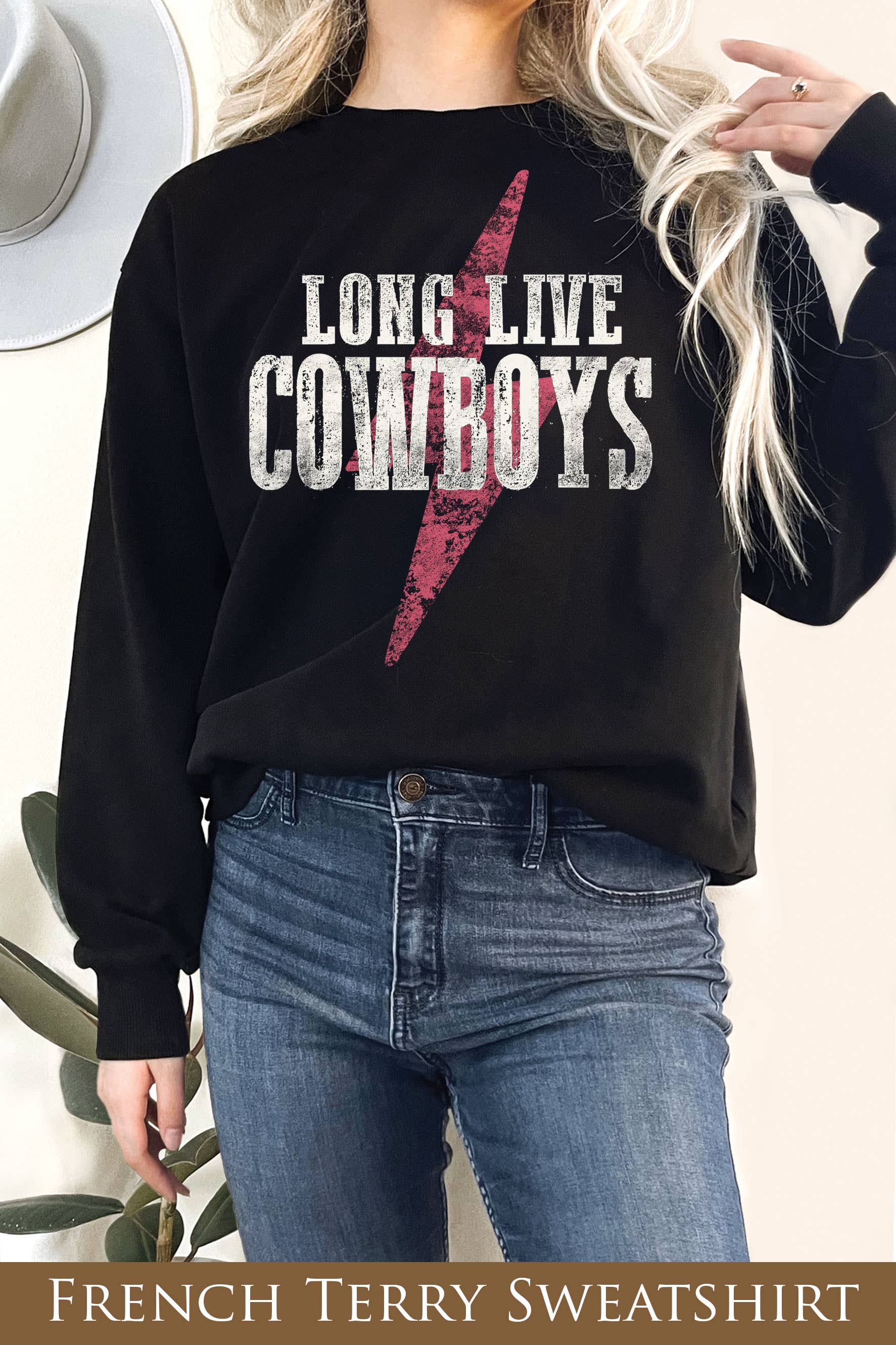 Long Live Cowboys Graphix Terry - Adult & Kids T-Shirts, Sweatshirts & Hoodies apparel design preview 1