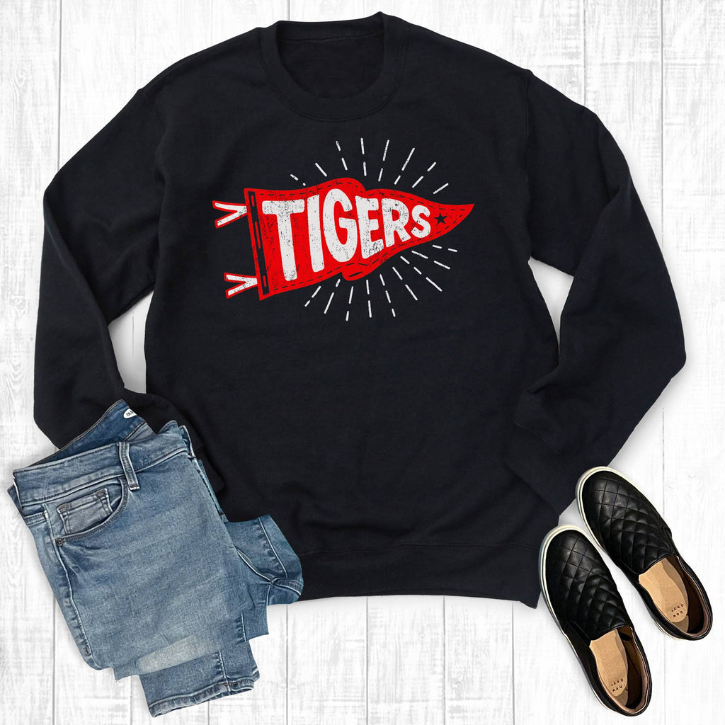 Custom Football Mascot Pennant Flag Graphic - Adult & Kids T-Shirts, Sweatshirts & Hoodies apparel design preview 1