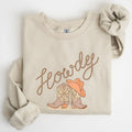 Howdy, Cowboy Boots, Western, Country, Cowgirl, - Adult & Kids T-Shirts, Sweatshirts & Hoodies apparel design preview 1