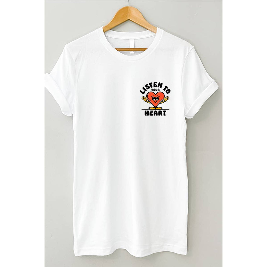 Listen To Your Heart Graphic Boyfriend T - Adult & Kids T-Shirts, Sweatshirts & Hoodies apparel design preview 1