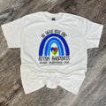 We Wear Blue For Autism Awareness On White - Adult & Kids T-Shirts, Sweatshirts & Hoodies apparel design preview 1