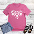 Valentine Paw Heart Cat Dog Graphic - Adult & Kids T-Shirts, Sweatshirts & Hoodies apparel design preview 1