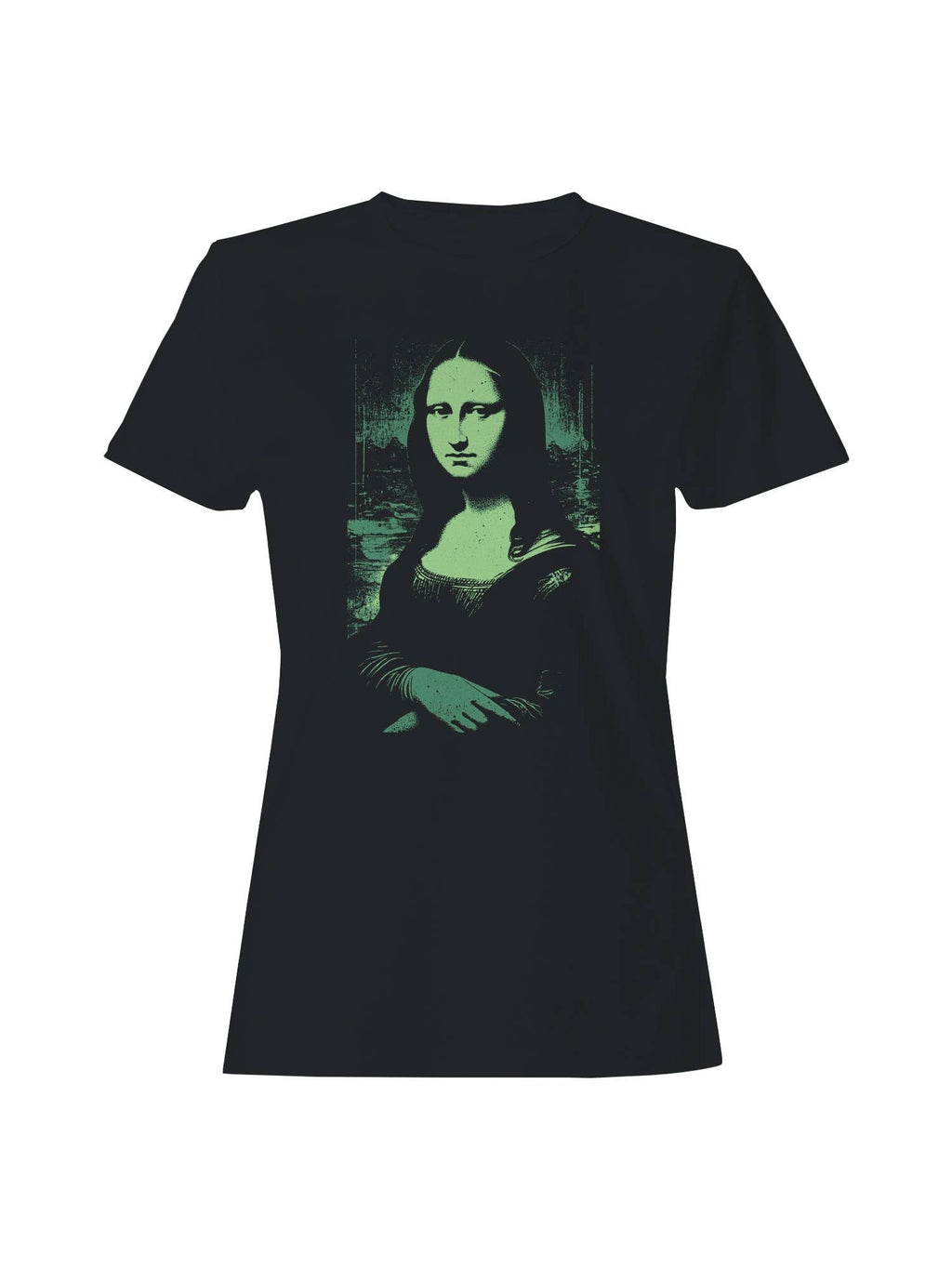 Neon Green Mona Lisa Print Women's - Adult & Kids T-Shirts, Sweatshirts & Hoodies apparel design preview 1
