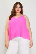 Plus Size Back Strap Detail Pleated Cami Top - Adult & Kids T-Shirts, Sweatshirts & Hoodies apparel design preview 1