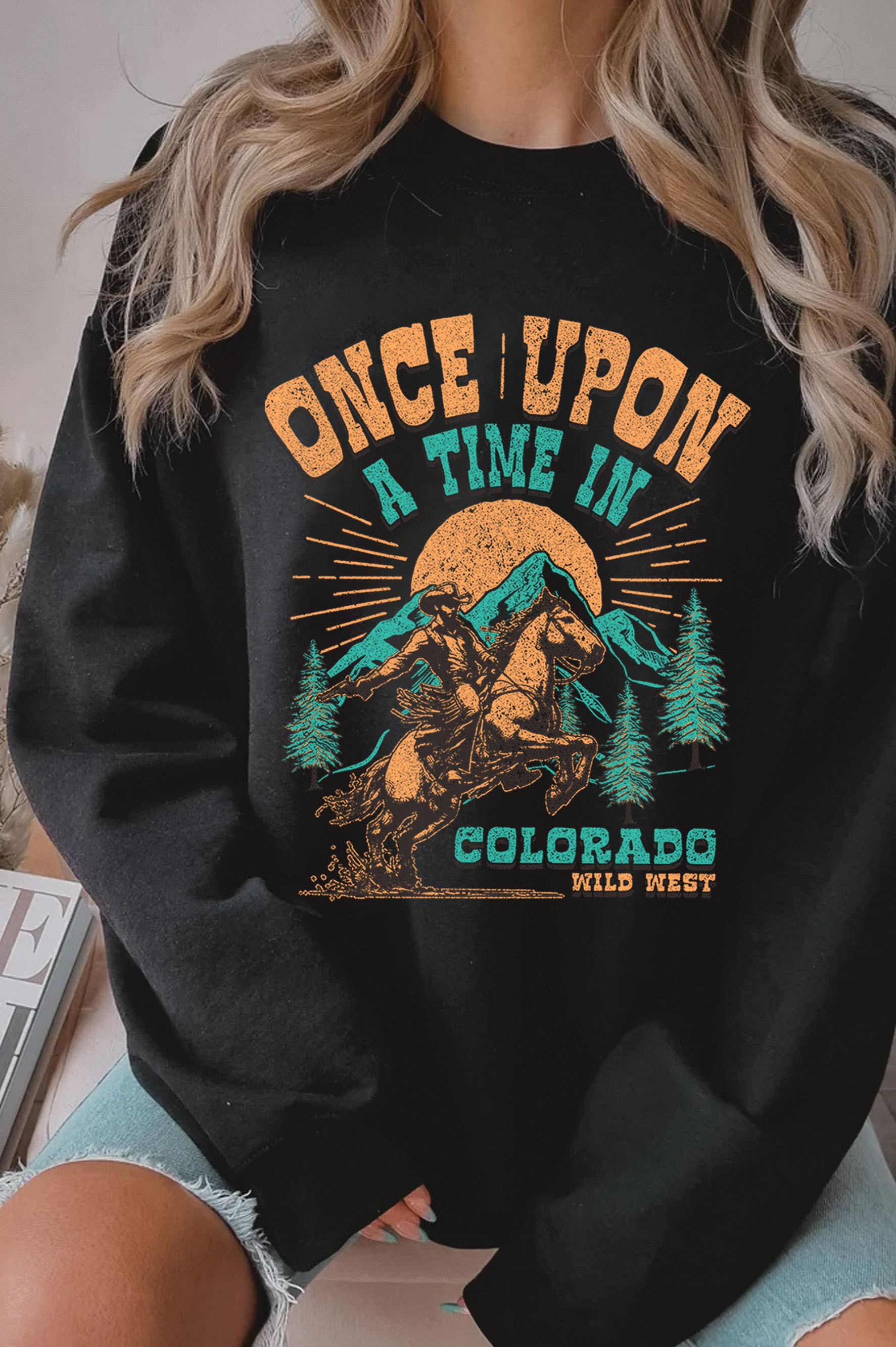 Once Upon A Time in Colorado Graphic Brushed - Adult & Kids T-Shirts, Sweatshirts & Hoodies apparel design preview 1
