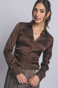 1119 Fitted Ruched Side Satin SI-28405 - Adult & Kids T-Shirts, Sweatshirts & Hoodies apparel design preview 1