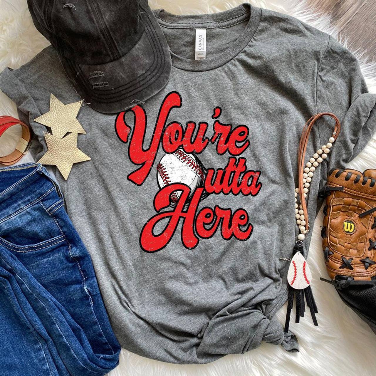 You're Outta Here Baseball Everyday - Adult & Kids T-Shirts, Sweatshirts & Hoodies apparel design preview 1