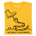 Actually I Lick Boots - Adult & Kids T-Shirts, Sweatshirts & Hoodies apparel design preview 1