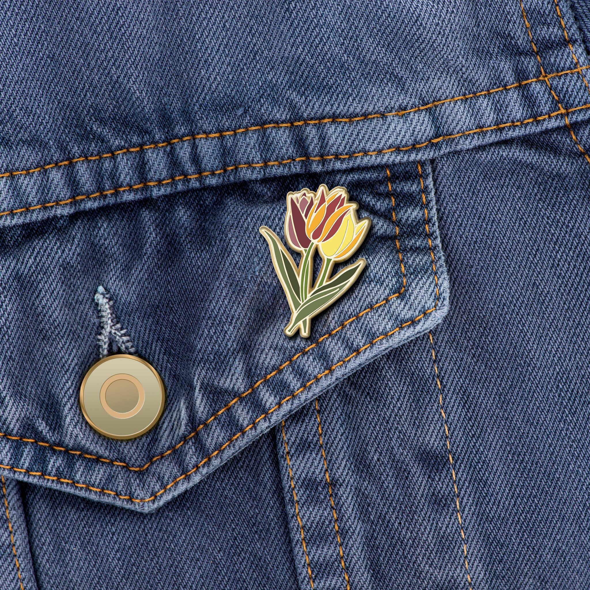 Tulip Flower Enamel Pin Lover Gift - Adult & Kids T-Shirts, Sweatshirts & Hoodies apparel design preview 1