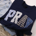 Navy Pray Christian Faith - Adult & Kids T-Shirts, Sweatshirts & Hoodies apparel design preview 1