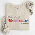 I Believe in Santa and Dinosaurs, Christmas - Adult & Kids T-Shirts, Sweatshirts & Hoodies apparel design preview 1