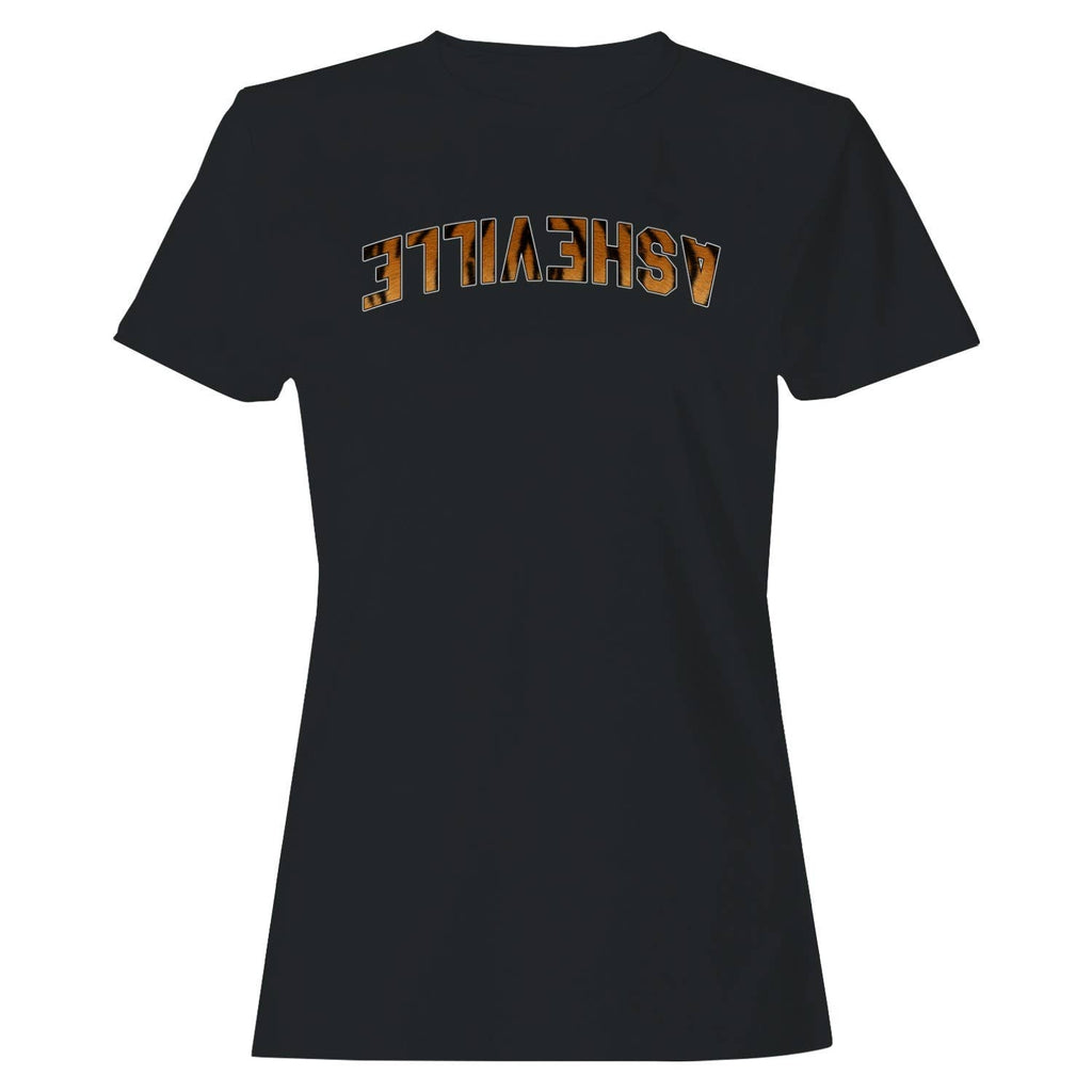 Asheville Tiger Print Arched Text Women's - Adult & Kids T-Shirts, Sweatshirts & Hoodies apparel design preview 1