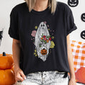 Ghost with Flowers Retro Halloween - Adult & Kids T-Shirts, Sweatshirts & Hoodies apparel design preview 1