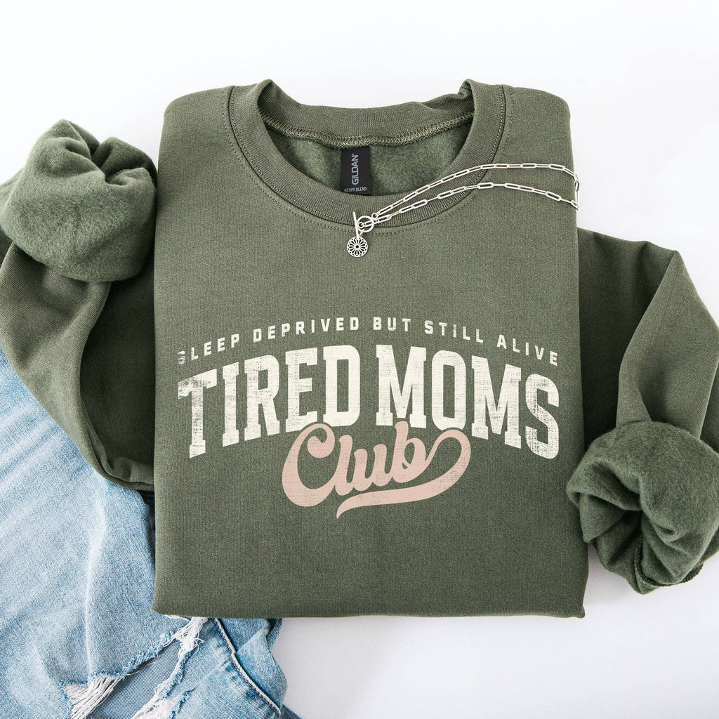 Tired Mom's Club, Motherhood, Mother's Day, Sassy - Adult & Kids T-Shirts, Sweatshirts & Hoodies apparel design preview 1