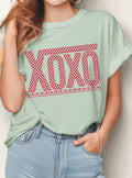 Xoxo Checkered Heart Graphic - Adult & Kids T-Shirts, Sweatshirts & Hoodies apparel design preview 1