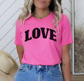 Love Block Letter Valentine's Day Sizes XS-2XL - Adult & Kids T-Shirts, Sweatshirts & Hoodies apparel design preview 1