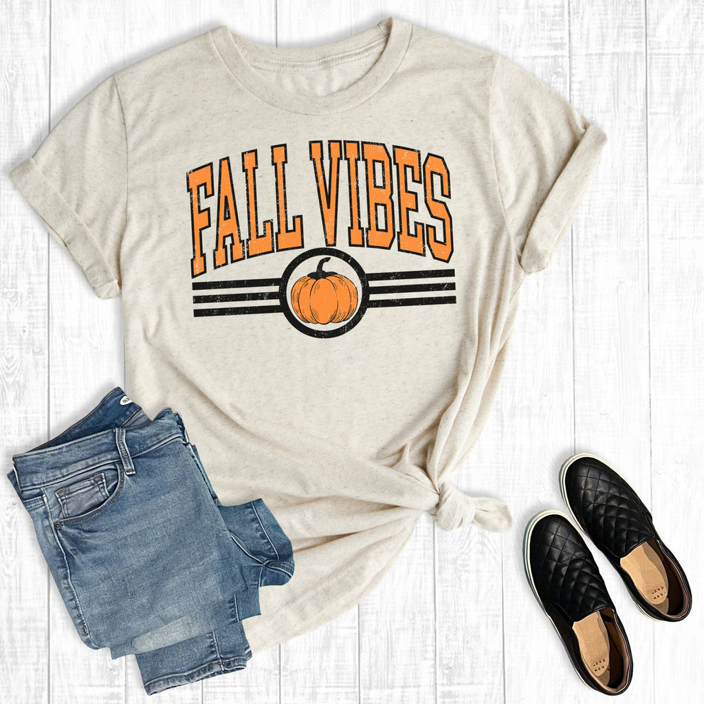Retro Collegiate Fall Vibes Graphic - Adult & Kids T-Shirts, Sweatshirts & Hoodies apparel design preview 1
