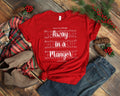 Away in A Manger Hymn White Ink - Adult & Kids T-Shirts, Sweatshirts & Hoodies apparel design preview 1