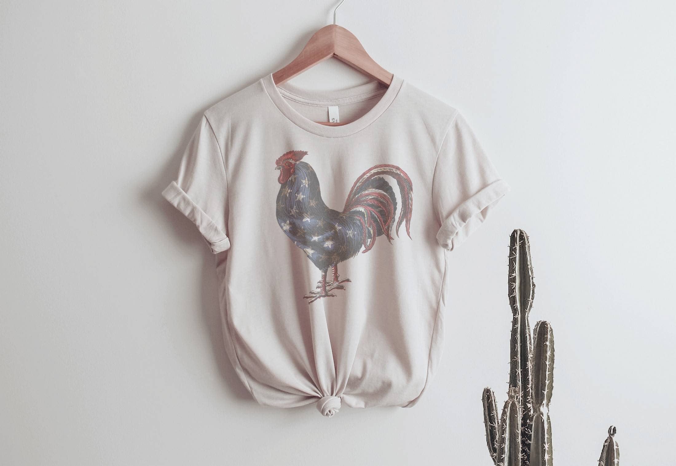 American Flag Rooster Chicken - Adult & Kids T-Shirts, Sweatshirts & Hoodies apparel design preview 1