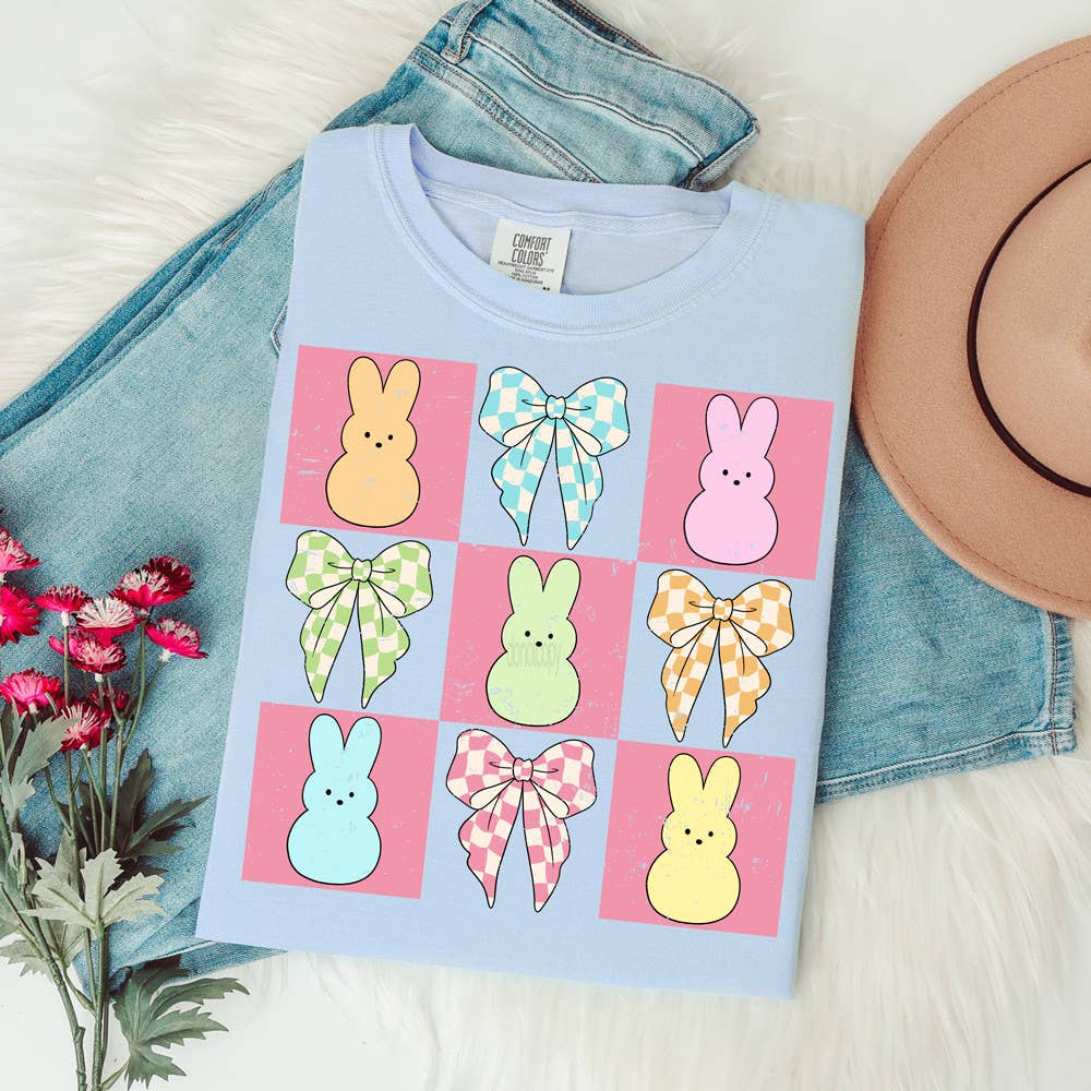 Checker Bow Peeps - Adult & Kids T-Shirts, Sweatshirts & Hoodies apparel design preview 1