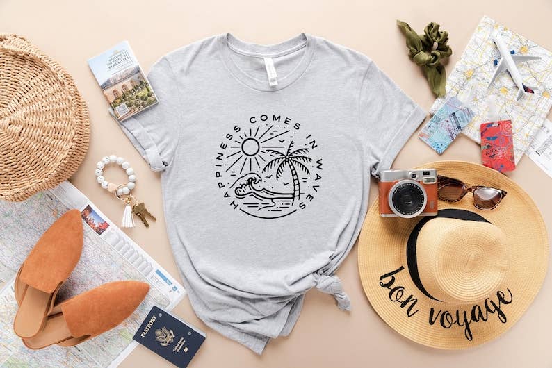 Happiness Comes in Waves - Adult & Kids T-Shirts, Sweatshirts & Hoodies apparel design preview 1